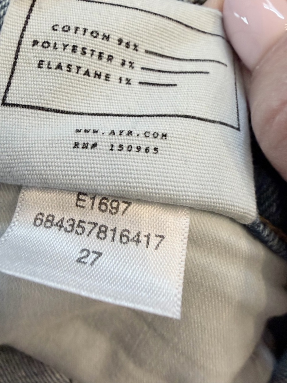 ✨ AYR The Sugar Jeans Light Wash Straight Leg High Rise W27 EUC - Picture 6 of 7